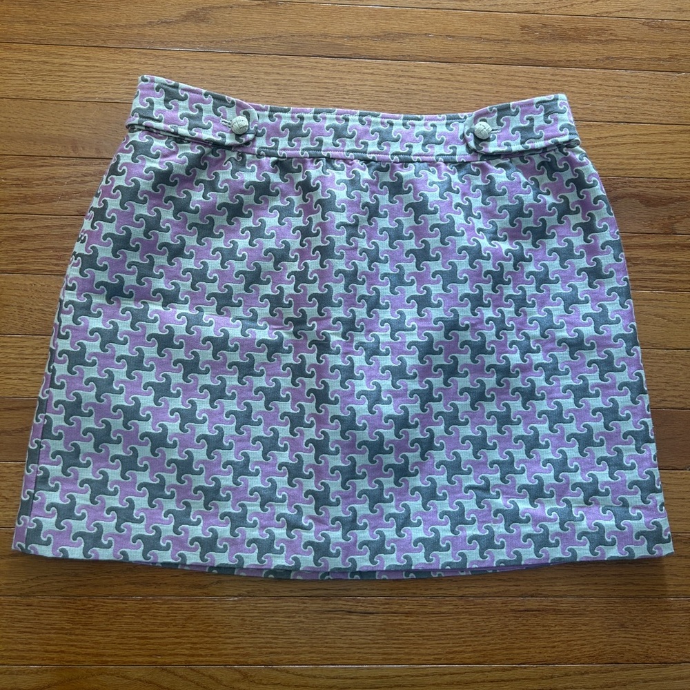 Vineyard Vines Skirt Women’s Size 10 Lavender Gray Mulberry Wave Houndstooth